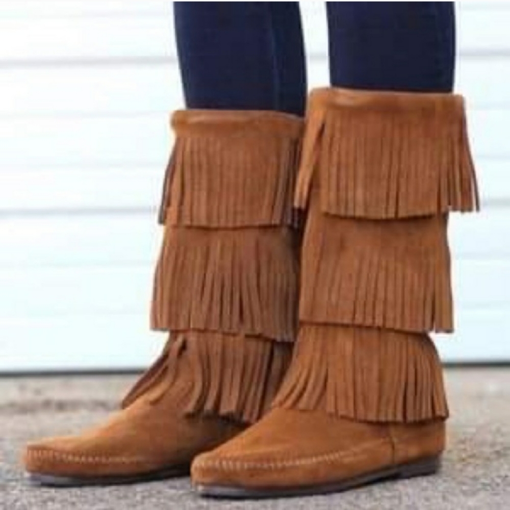 Minnetonka Three Layer Fringe Boot - image 1